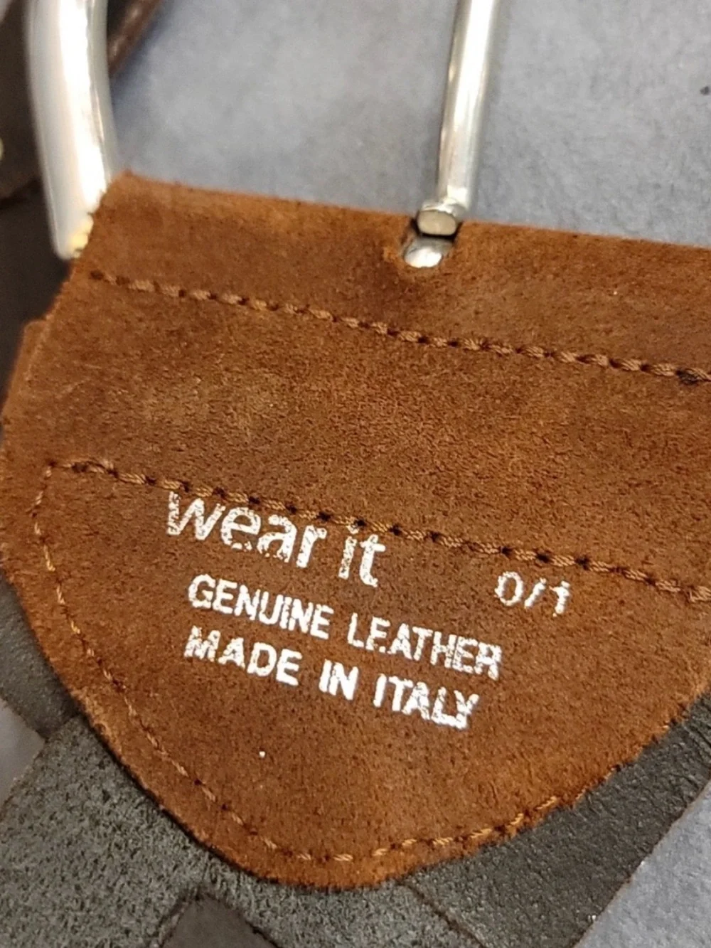 Wear it brown leather belt Italy western statement S M L